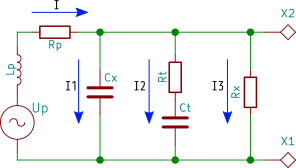 Электрическая схема электрогитары, подключенной к усилителю